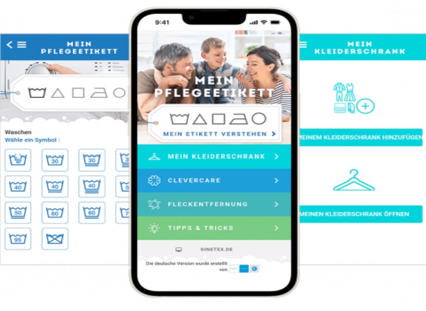 GINETEX: Neue App „MEIN PFLEGEETIKETT“