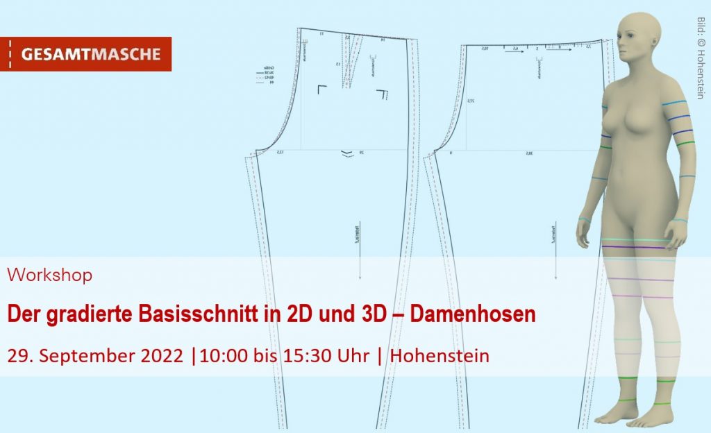 Der gradierte Basisschnitt in 2D und 3D – Damenhosen